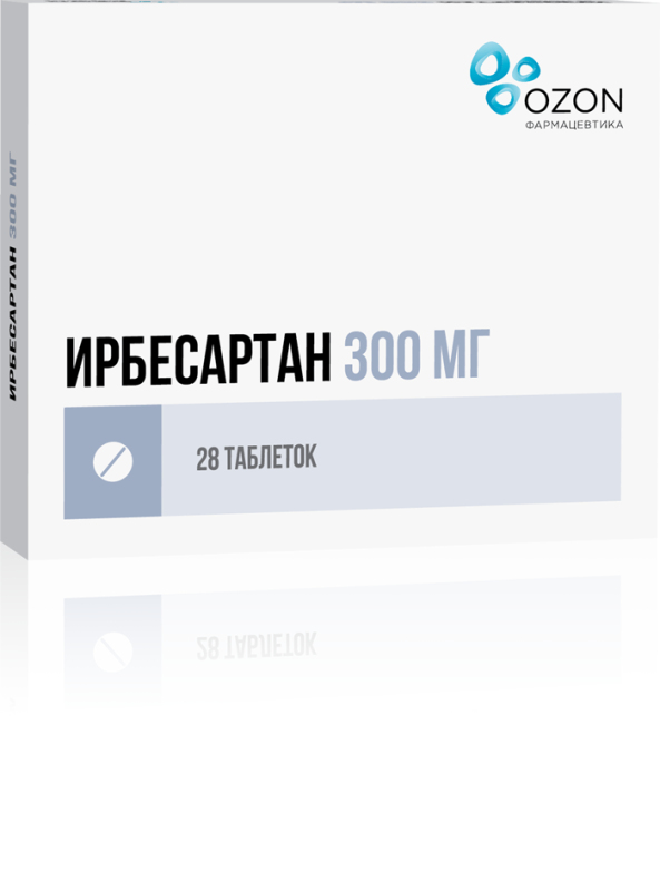 

ИРБЕСАРТАН таблетки 300 мг 14 шт.