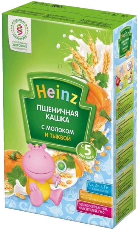 

ХАЙНЦ каша молочная Пшеница/Тыква 250г Heinz