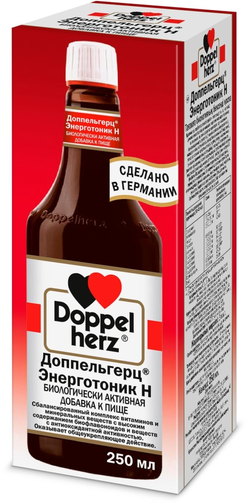 Доппельгерц Энерготоник Н эликсир 250мл Queisser Pharma GmbH & Co., фото №1