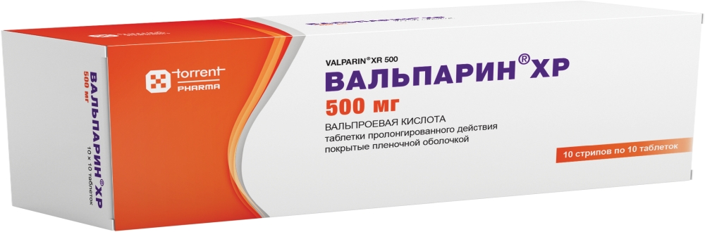 Вальпарин хр 500мг 100 шт. таблетки пролонгированного действия покрытые пленочной оболочкой