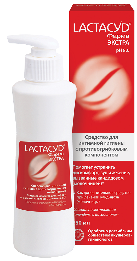 Лактацид Фарма Экстра средство для интимной гигиены с противогрибковым действием 250мл