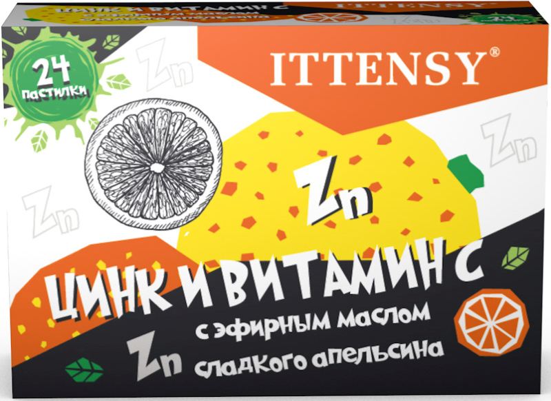 Иттенси Цинк И Витамин С пастилки 24 шт.