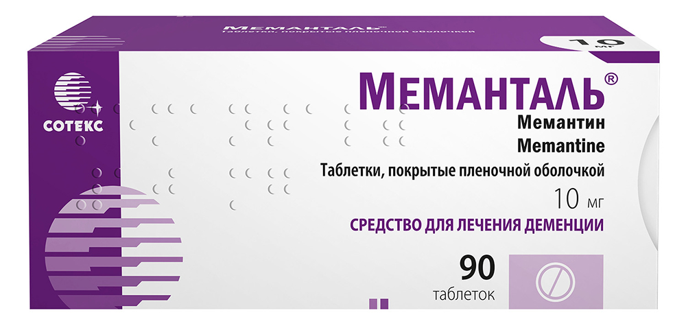 Меманталь 10мг 90 шт. таблетки покрытые пленочной оболочкой Synthon Hispania S.L., фото №1