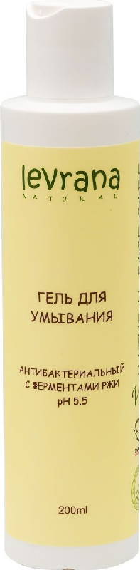 

ЛЕВРАНА гель для умывания антибактериальный с ферментами Ржи 200мл