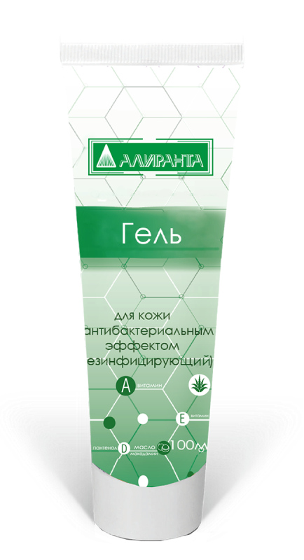 

АЛИРАНТА гель для кожи с антибактериальным эффектом дезинфицирующий 100мл