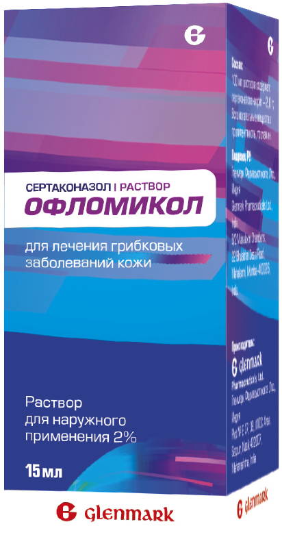 

ОФЛОМИКОЛ 2% 15мл раствор для наружного применения .