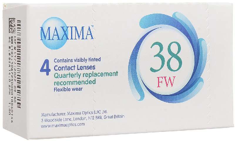 МАКСИМА линзы контактные мягкие 38 FW 8,6 -4,00 4 шт.