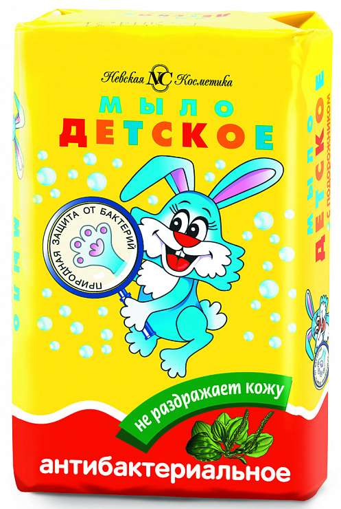 

НЕВСКАЯ КОСМЕТИКА мыло детское антибактериальное Подорожник/чайное дерево 90г