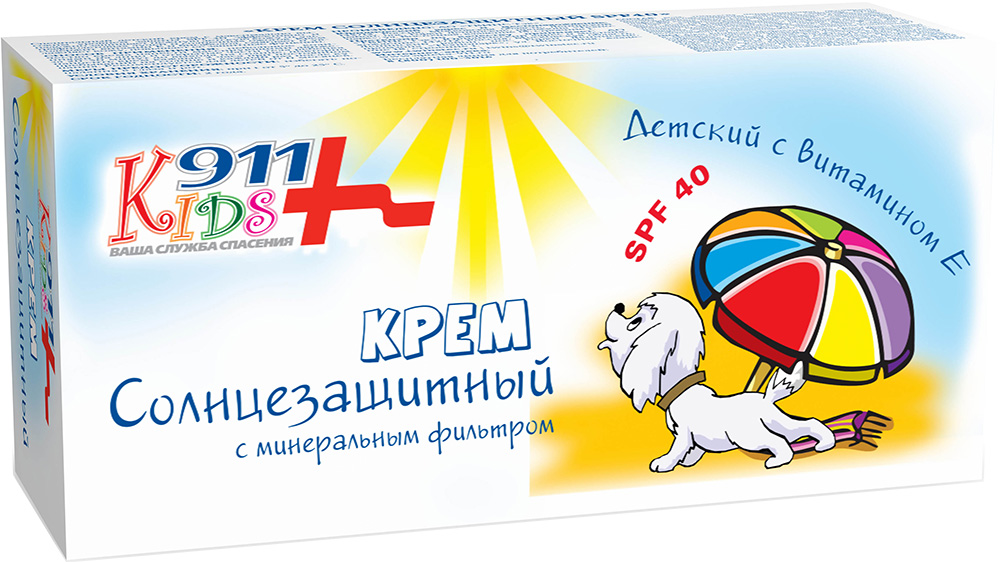 911 Кидс крем солнцезащитный Spf40 150мл Твинс Тэк