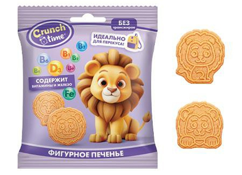 Кранч Тайм печенье фигурное с Витаминами/Железом 20г
