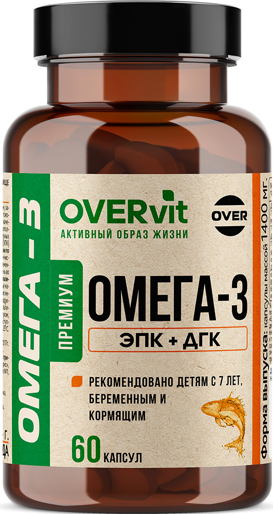 Овервит Омега-3 капсулы 60 шт.