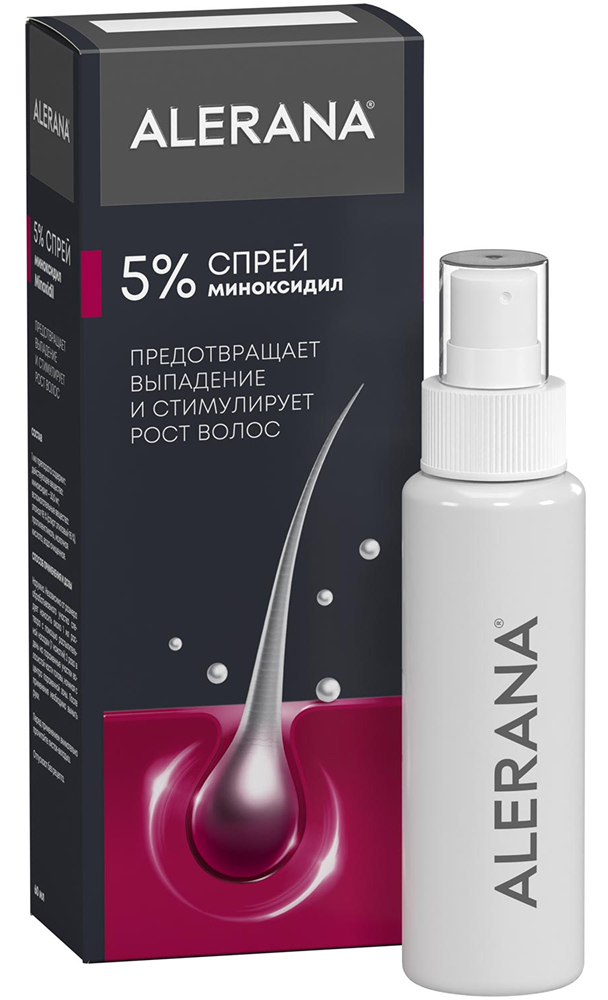 Алерана 5% 60мл спрей для наружного применения купить по цене от