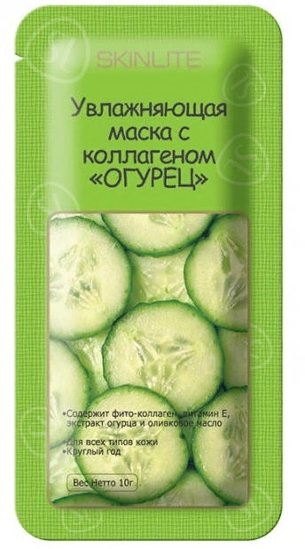 

СКИНЛАЙТ маска для лица колл. увлажняющий Огурец