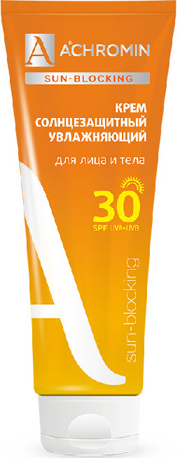 Ахромин Сан-Блокинг крем для лица/тела солнцезащитный Spf30 250мл Медикомед Нпф,Ооо