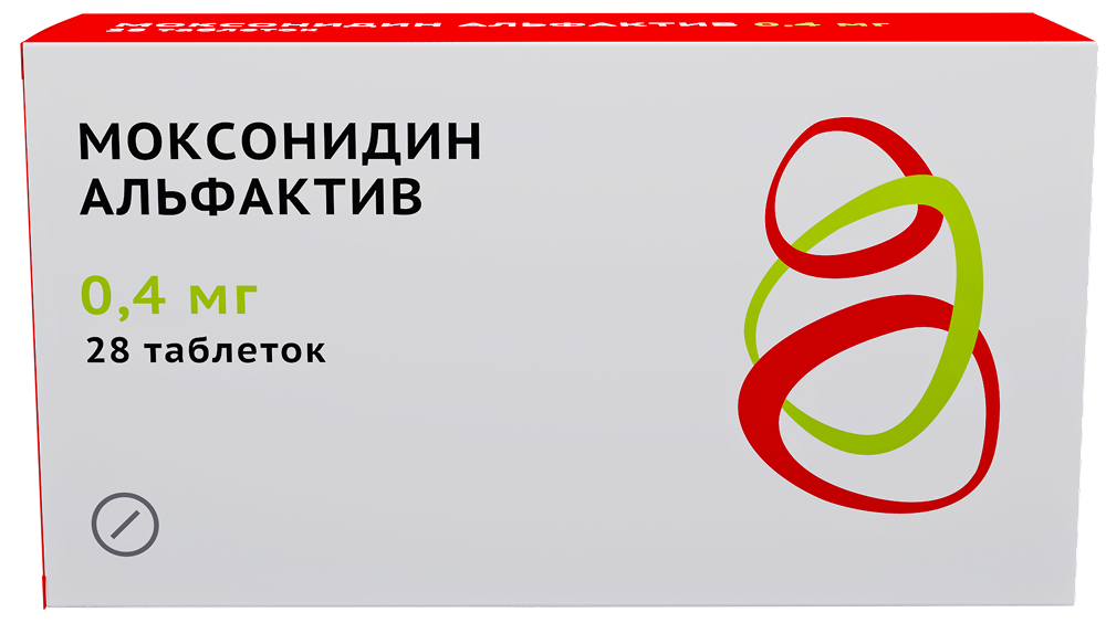 Моксонидин альфактив 0,4мг 28 шт. таблетки покрытые пленочной оболочкой