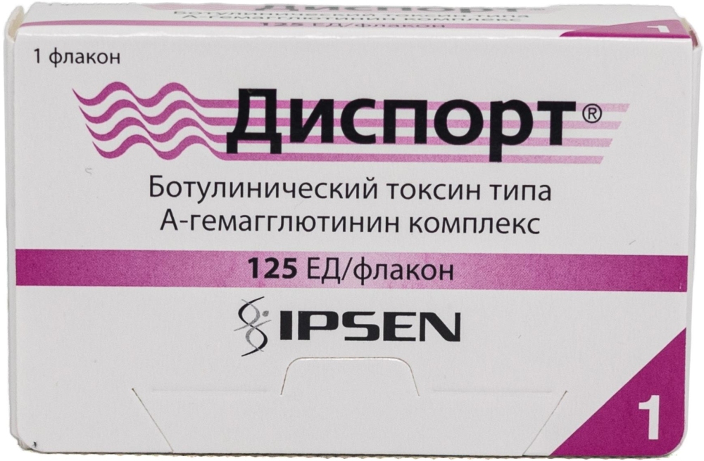 Диспорт 125ед №1 лиофилизат для приготовления раствора для инъекций