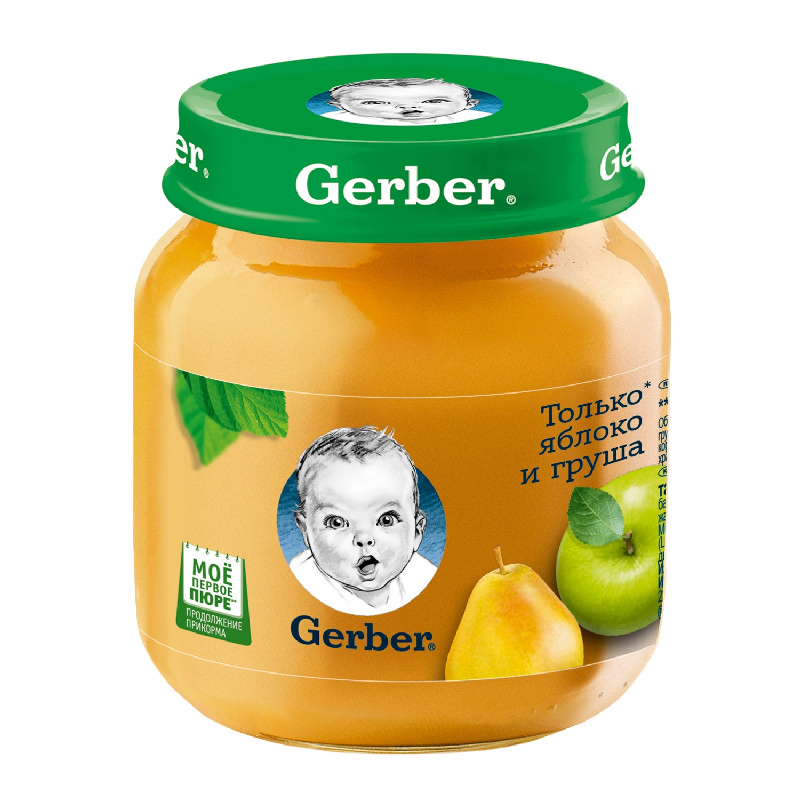 

ГЕРБЕР (GERBER) ПЮРЕ Яблоко/Груша 4+ 130г