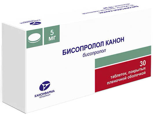 

БИСОПРОЛОЛ КАНОН 5мг 30 шт. таблетки покрытые пленочной оболочкой продакшн ЗАО