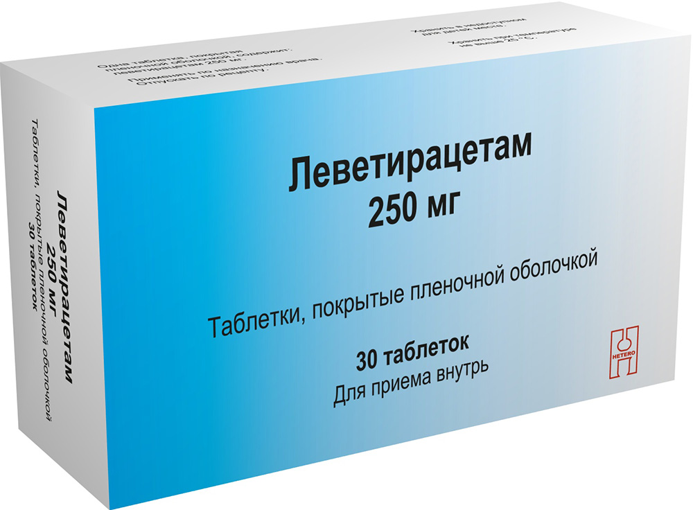 Леветирацетам 250мг 30 шт. таблетки покрытые пленочной оболочкой
