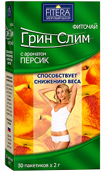 Грин слим ти персик фиточай 30 шт. фильтр-пакет