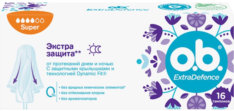 

О.Б. ЭКСТРАДЕФЕНС тампоны Супер 16 шт. Джонсон & Джонсон