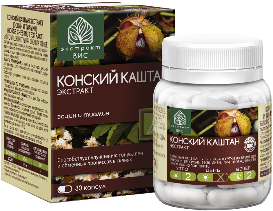 Конский каштан экстракт капсулы эсцин/тиамин 30 шт.