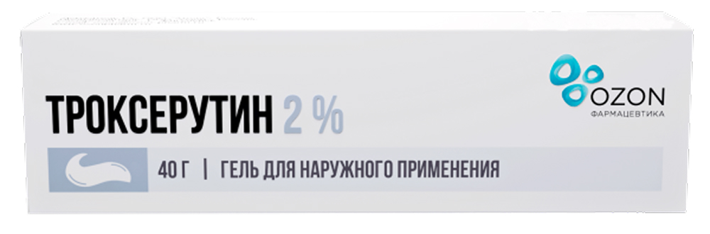 Троксерутин 2% 40г гель для наружного применения Озон