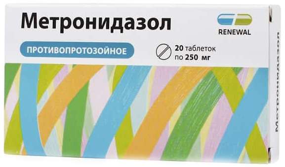 

МЕТРОНИДАЗОЛ таблетки 250 мг 20 шт.