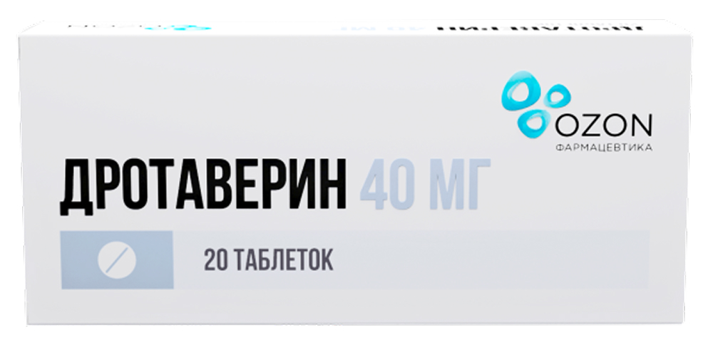 Дротаверин 40мг 20 шт. таблетки Озон