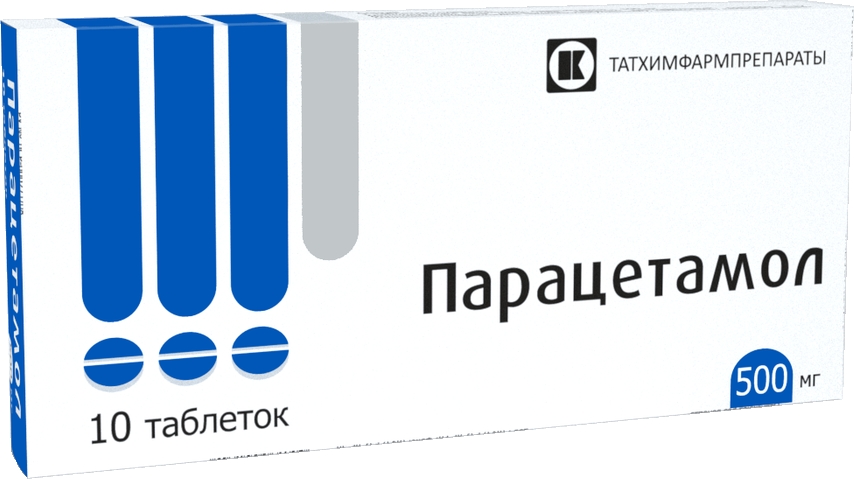 Парацетамол 500мг 10 шт. таблетки, фото №1