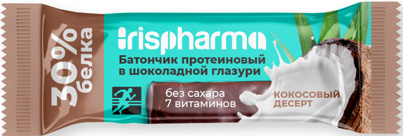 Ирисфарма батончик протеиновый 30% Кокосовый десерт 40г