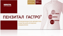 Пензитал гастро 100 шт. таблетки покрытые кишечнорастворимой оболочкой