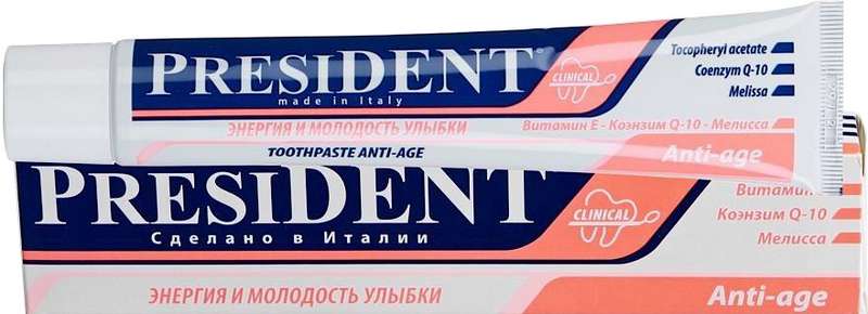

ПРЕЗИДЕНТ АНТИ-ЭЙДЖ зубная паста Энергия и молодость улыбки 75мл