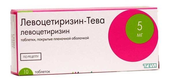 

ЛЕВОЦЕТИРИЗИН-ТЕВА таблетки 5 мг 10 шт.