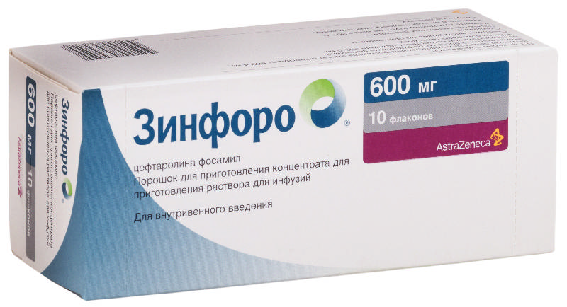 ЗИНФОРО порошок для приготовления концентрата 600 мг 10 шт.