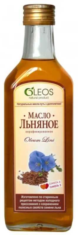 ОЛЕОС масло пищевое Льняное (Питание) 250мл стекло