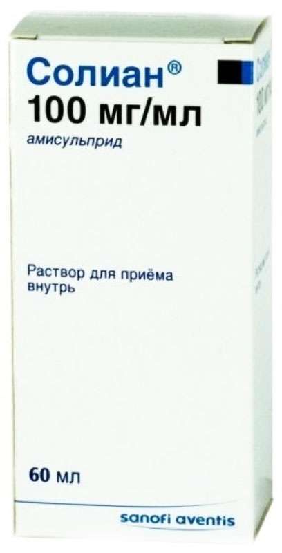 

СОЛИАН 100мг/мл 60мл раствор для внутреннего применения