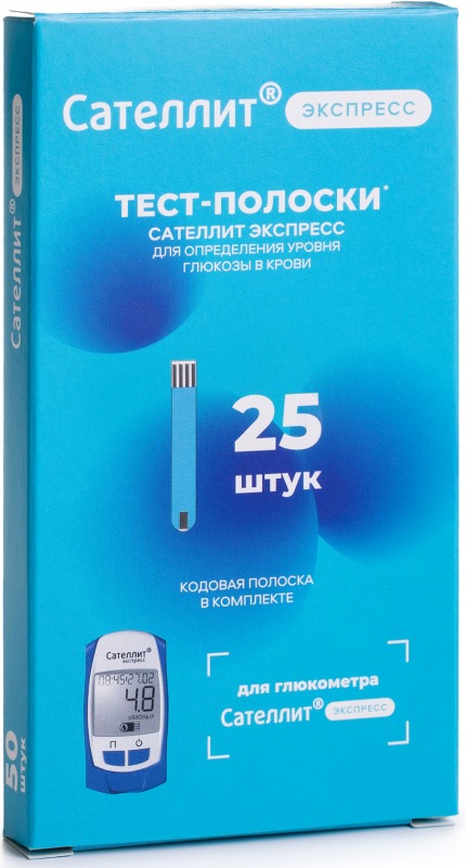 Сателлит Экспресс тест-полоски 25 шт. Элта Компания
