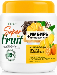 Витэкс супер фрут маска-бальзам против выпадения волос 3в1 имбриь+фруктовый микс 450мл
