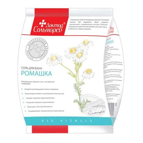 

ДОКТОР СОЛЬМОРЕЙ соль для ванн Ромашка 500г