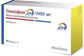 

ГЛЮКОФАЖ ЛОНГ таблетки 1000 мг 3 шт.