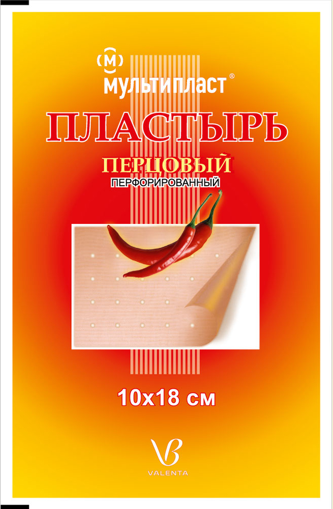 Мультипласт пластырь перцовый 10х18см перфорированный