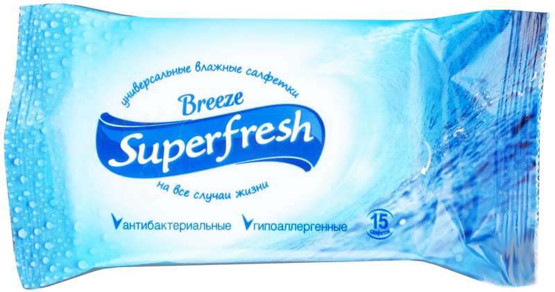 

САЛФЕТКИ СУПЕРФРЕШ (SUPERFRESH) влажные №15