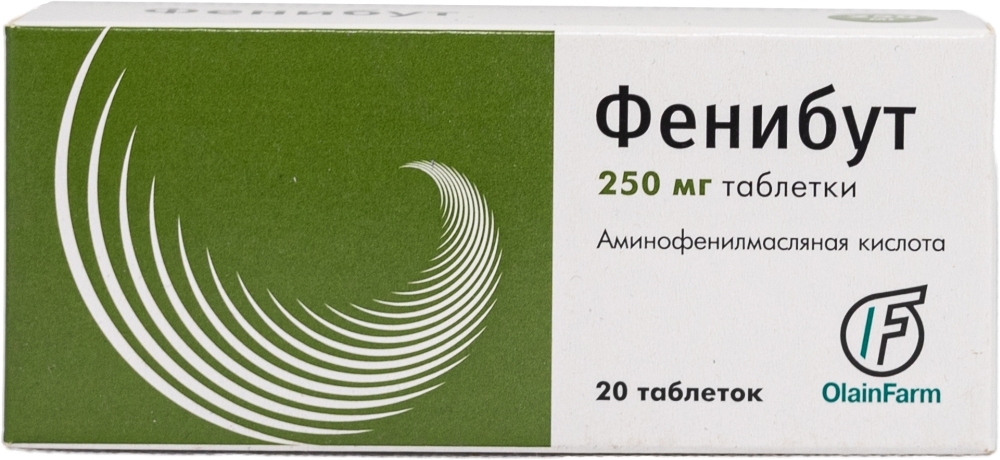 Фенибут 250мг 20 шт. таблетки