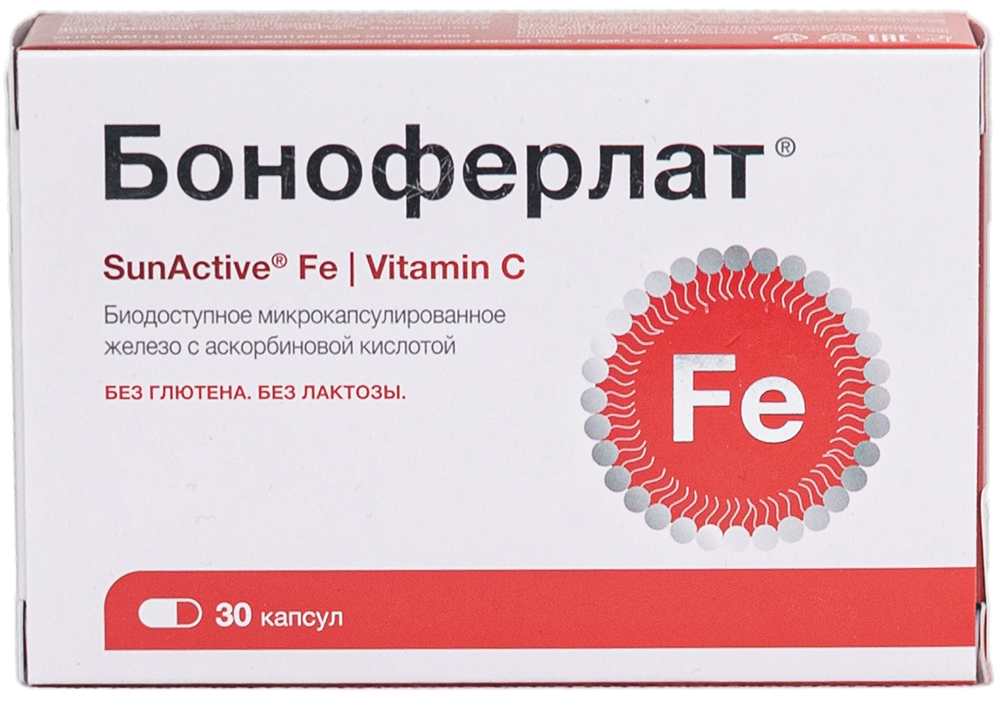 Боноферлат капсулы массой 0,56г 30 шт.