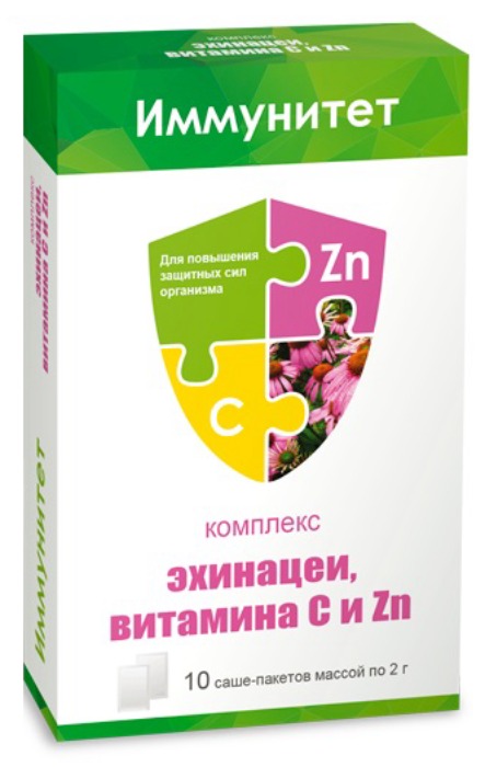 

КОМПЛЕКС ЭХИНАЦЕИ, ВИТАМИНА С, ЦИНКА порошок Иммуно 2г 10 шт. Внешторг Фарма