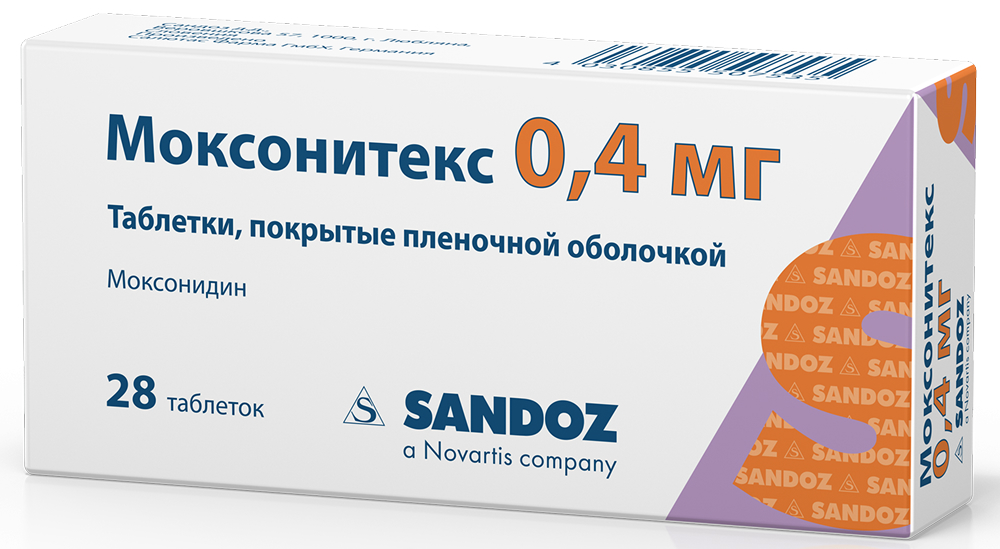 Моксонитекс 0,4мг 28 шт. таблетки Sandoz D.D.