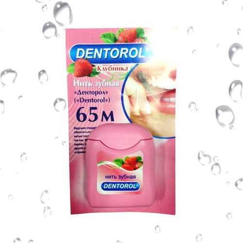 

ДЕНТОРОЛ зубная нить Клубника 65м