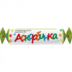 

АСКОРБИНКА С ГЛЮКОЗОЙ таблетки жевательные 10 шт.
