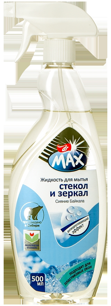 Др.макс жидкость для мытья стекол голубая 500мл